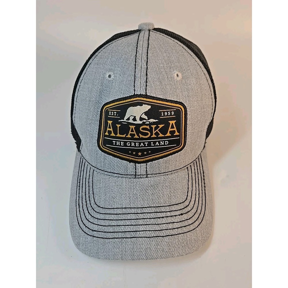 Alaska Mesh Adjustable Trucker Baseball Cap Hat - Gray - Wear U Been Brand